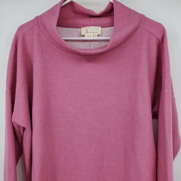 NWT By Anthropolgie Long Sleeved Mock Neck Tunic Sweater Medium Cozy Boho Basics - Picture 13 of 16